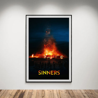Flex Designs Poster Sinners Bonfire 5 x 7" Home Goods - Movie 2025 Movie Poster