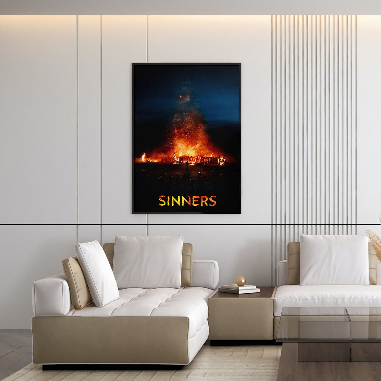 Flex Designs Poster Sinners Bonfire 5 x 7" Home Goods - Movie 2025 Movie Poster