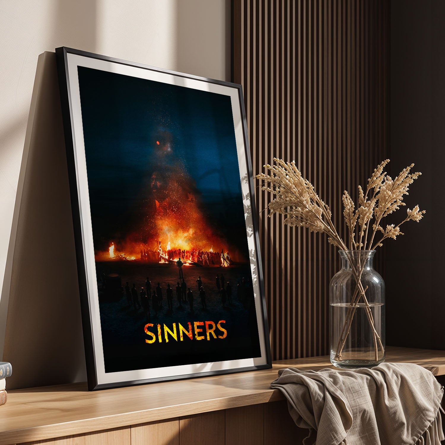 Flex Designs Poster Sinners Bonfire 8 x 10" Home Goods - Movie 2025 Movie Poster