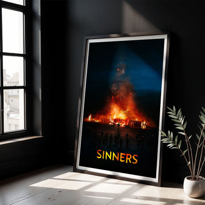 Flex Designs Poster Sinners Bonfire 8 x 10" Home Goods - Movie 2025 Movie Poster