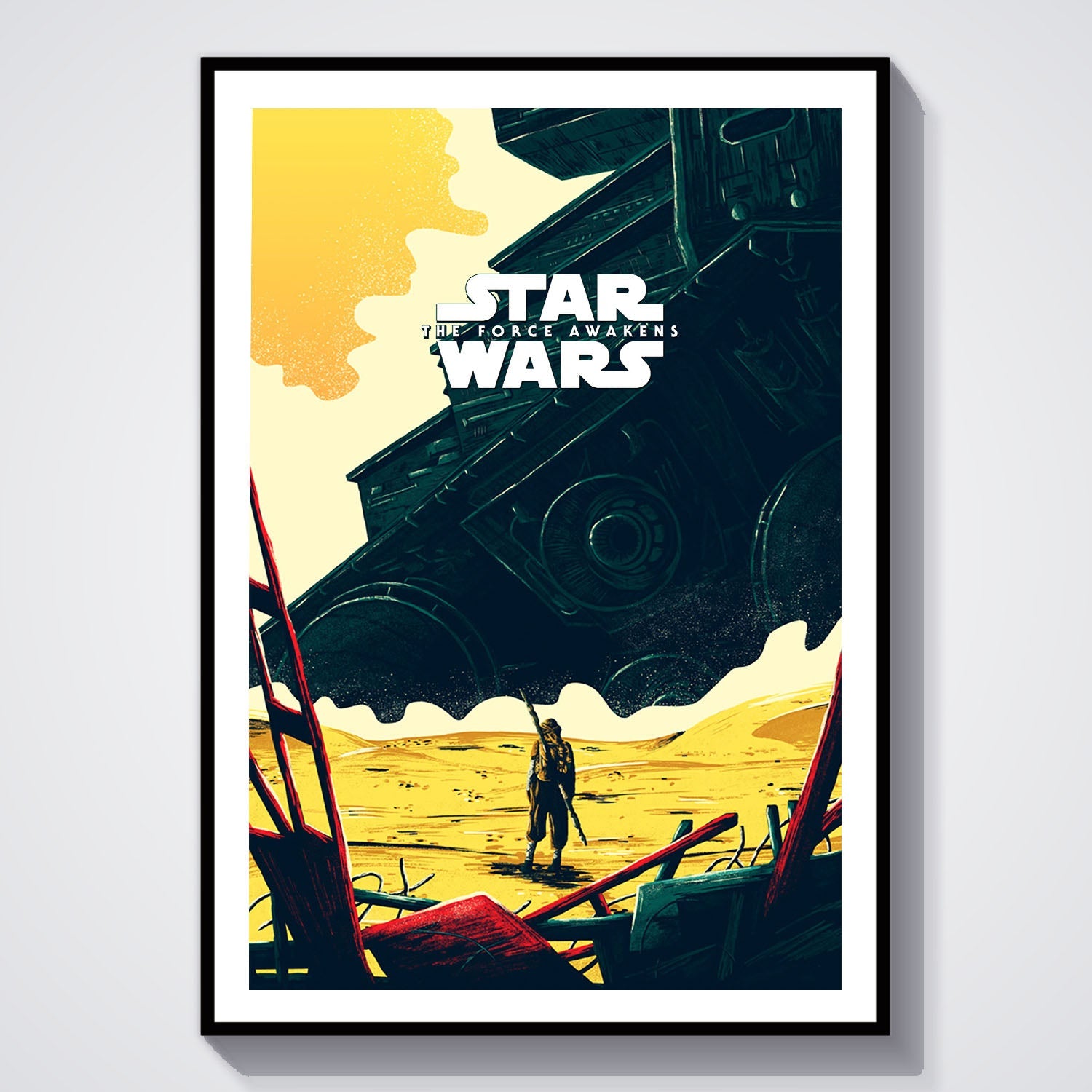Flex Designs Poster Star Wars The Force Awakens Sketch 8 x 10" Home Goods - Movie 2015 Movie Poster