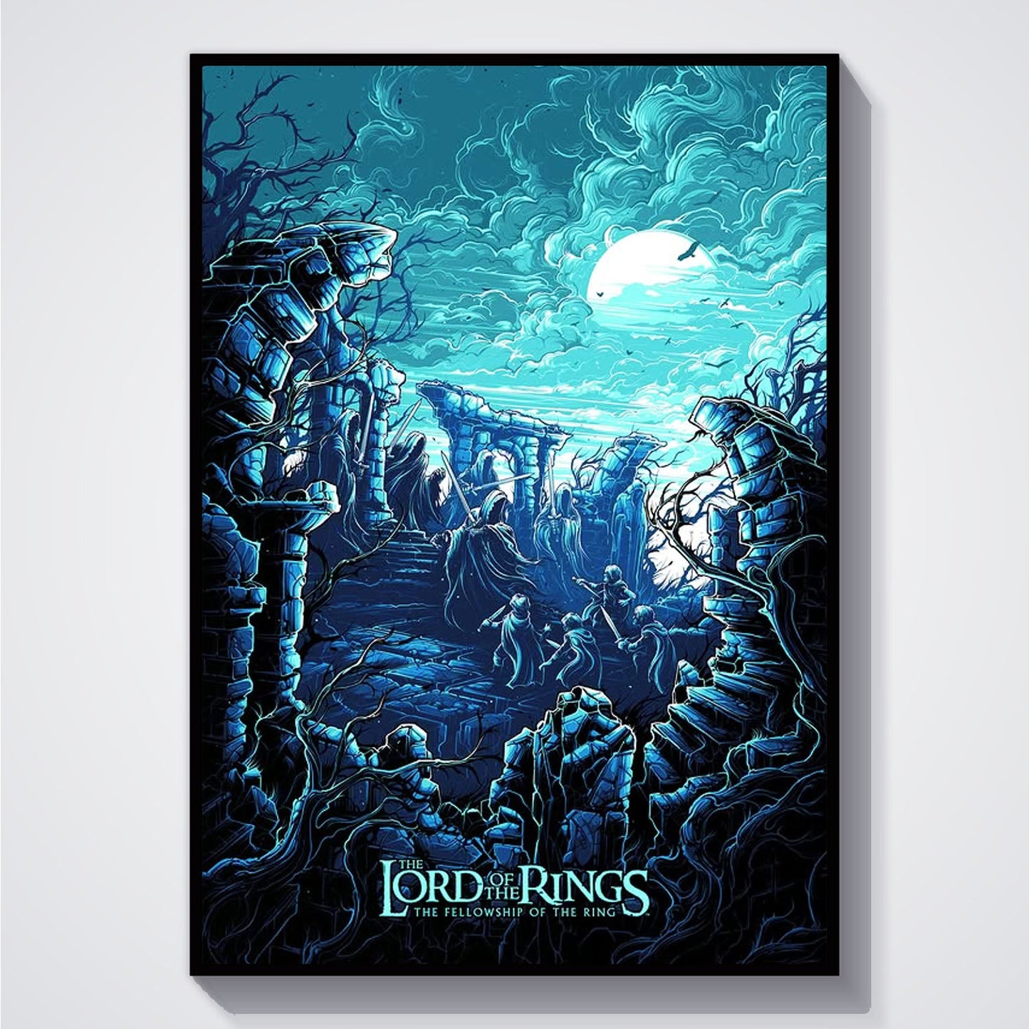 Flex Designs Poster The Lord of the Rings The Fellowship of the Ring Sketch 5 x 7" Home Goods - Movie 2001 Movie Poster