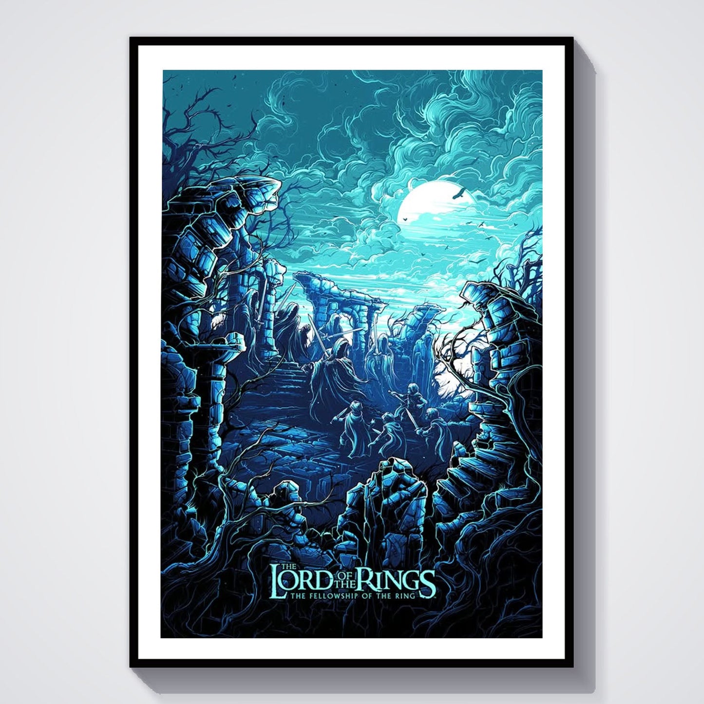 Flex Designs Poster The Lord of the Rings The Fellowship of the Ring Sketch 8 x 10" Home Goods - Movie 2001 Movie Poster