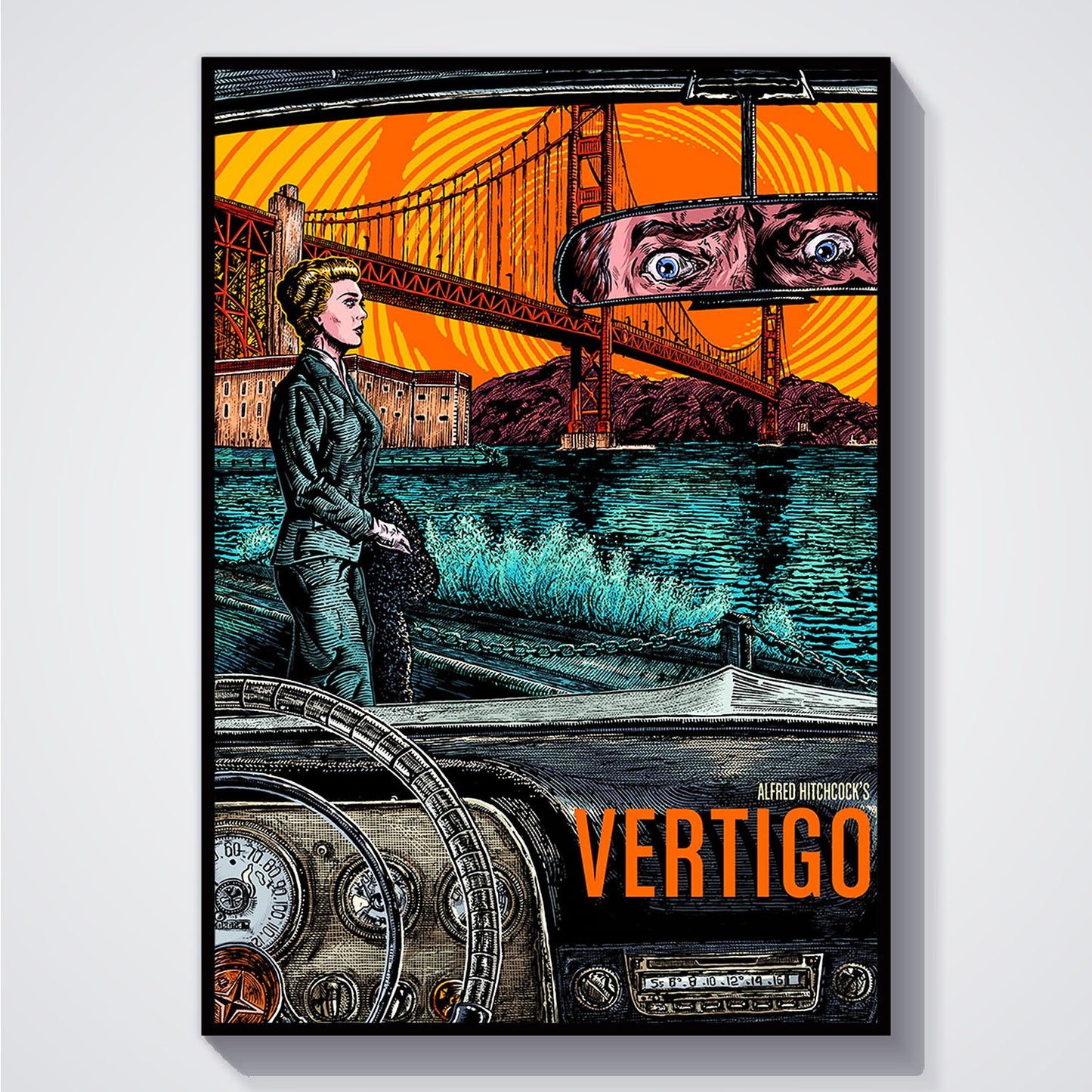 Flex Designs Poster Vertigo Cartoon 5 x 7" Home Goods - Movie 1958 Movie Poster