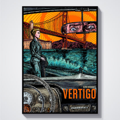 Flex Designs Poster Vertigo Cartoon 5 x 7" Home Goods - Movie 1958 Movie Poster