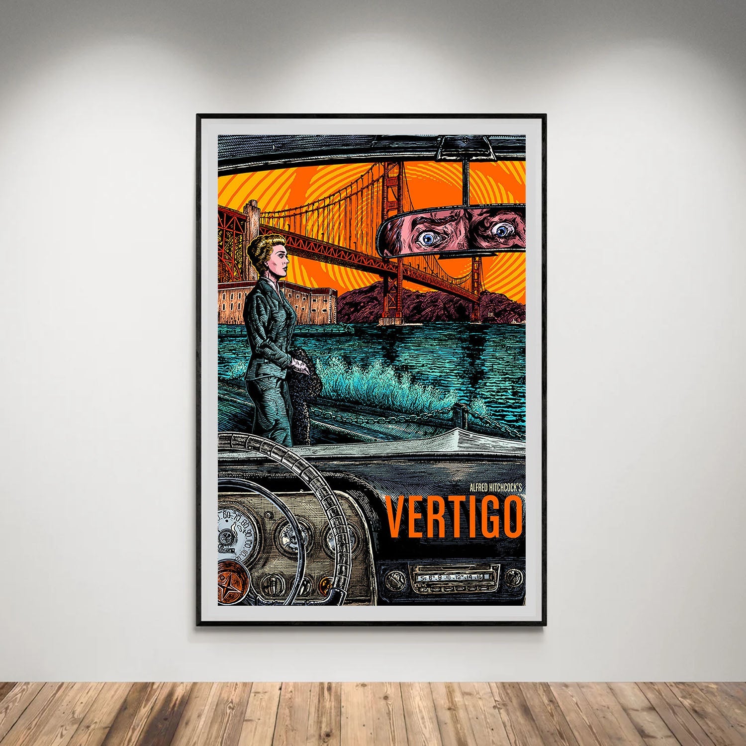 Flex Designs Poster Vertigo Cartoon 5 x 7" Home Goods - Movie 1958 Movie Poster