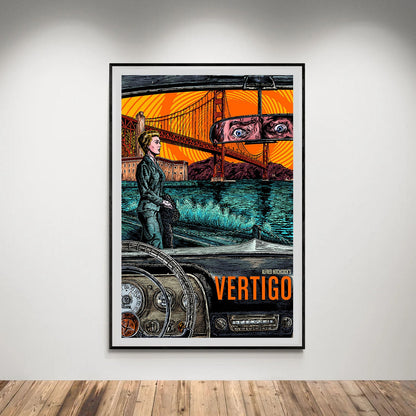 Flex Designs Poster Vertigo Cartoon 5 x 7" Home Goods - Movie 1958 Movie Poster
