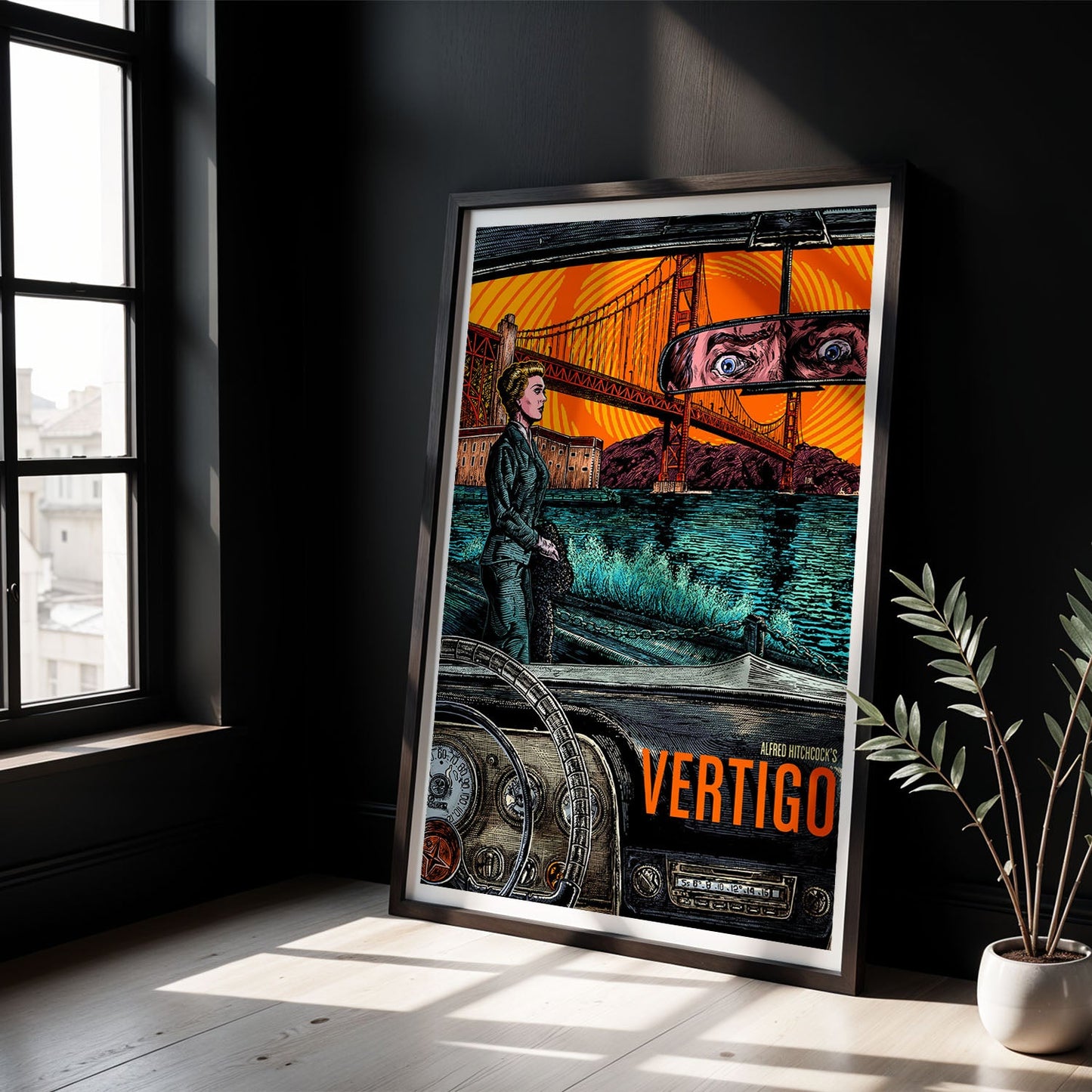 Flex Designs Poster Vertigo Cartoon 8 x 10" Home Goods - Movie 1958 Movie Poster