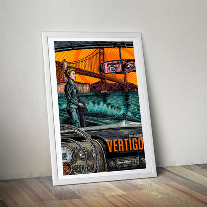 Flex Designs Poster Vertigo Cartoon 8 x 10" Home Goods - Movie 1958 Movie Poster