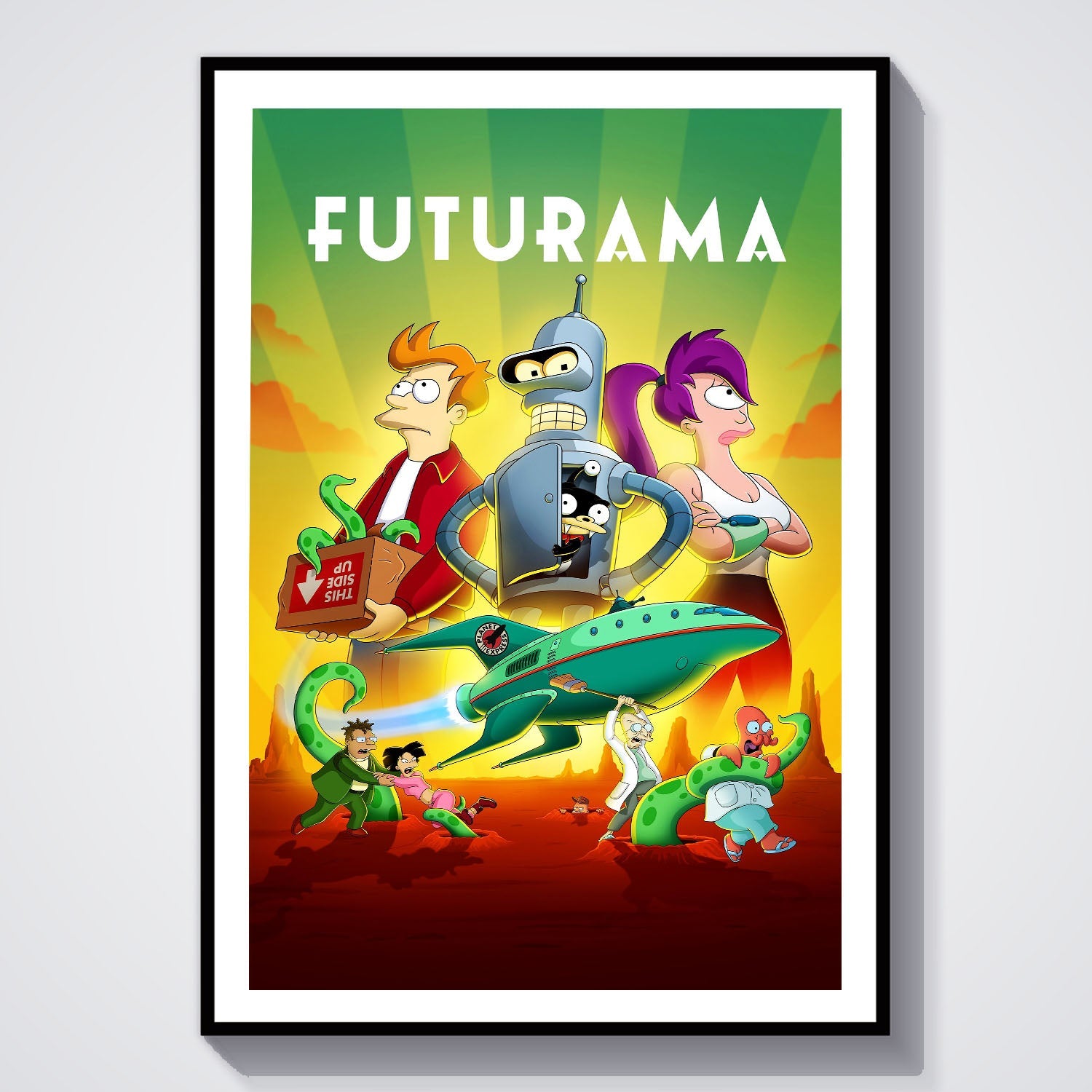 Flex Designs Poster Futurama 8 x 10" Home Goods - TV Show 1999 TV Show Poster