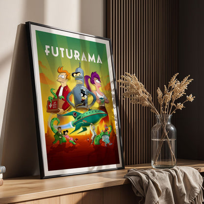 Flex Designs Poster Futurama 8 x 10" Home Goods - TV Show 1999 TV Show Poster