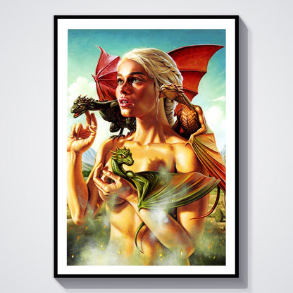 Flex Designs Poster Game of Thrones Mother of Dragons 8 x 10" Home Goods - TV Show 2011 TV Show Poster