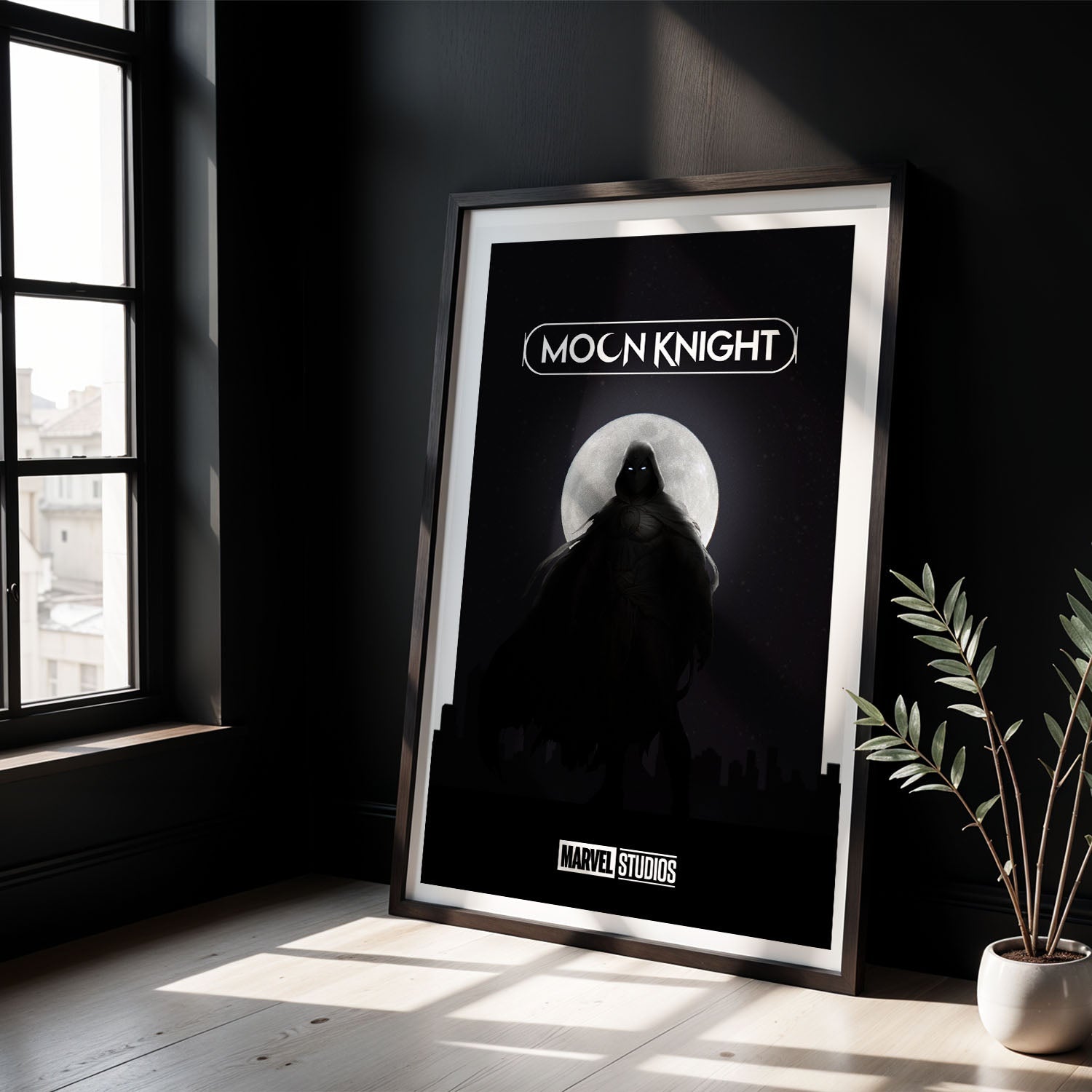 Flex Designs Poster Moon Knight Dark Minimalist 8 x 10" Home Goods - TV Show 2022 TV Show Poster