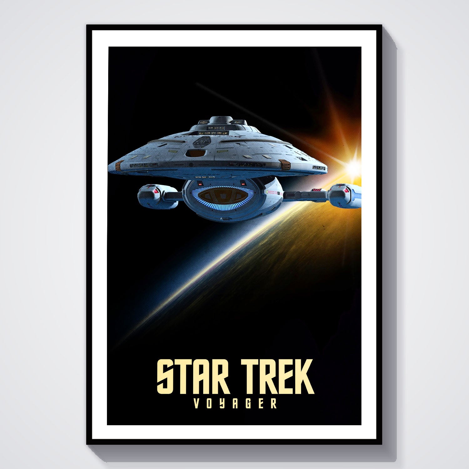Flex Designs Poster Star Trek Voyager 8 x 10" Home Goods - TV Show 1995 TV Show Poster