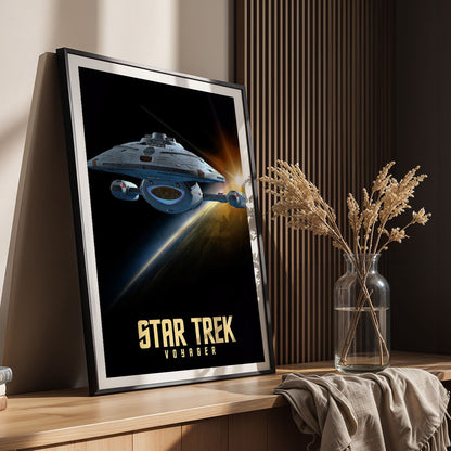 Flex Designs Poster Star Trek Voyager 8 x 10" Home Goods - TV Show 1995 TV Show Poster