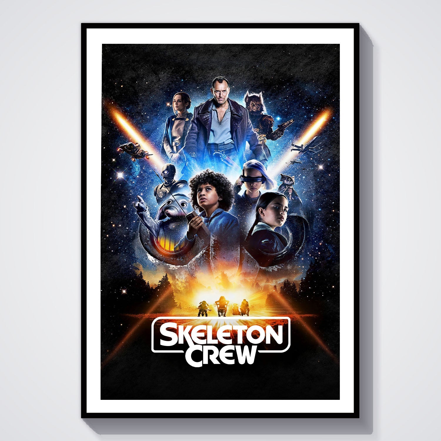 Flex Designs Poster Star Wars Skeleton Crew 8 x 10" Home Goods - TV Show 2025 TV Show Poster