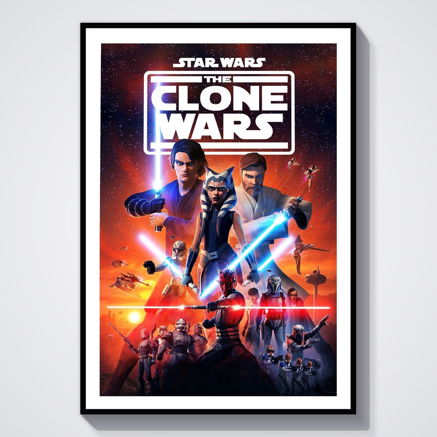 Flex Designs Poster Star Wars The Clone Wars Cartoon 8 x 10" Home Goods - TV Show 2008 TV Show Poster