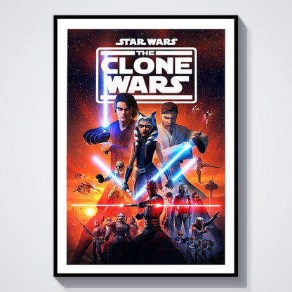 Flex Designs Poster Star Wars The Clone Wars Cartoon 8 x 10" Home Goods - TV Show 2008 TV Show Poster