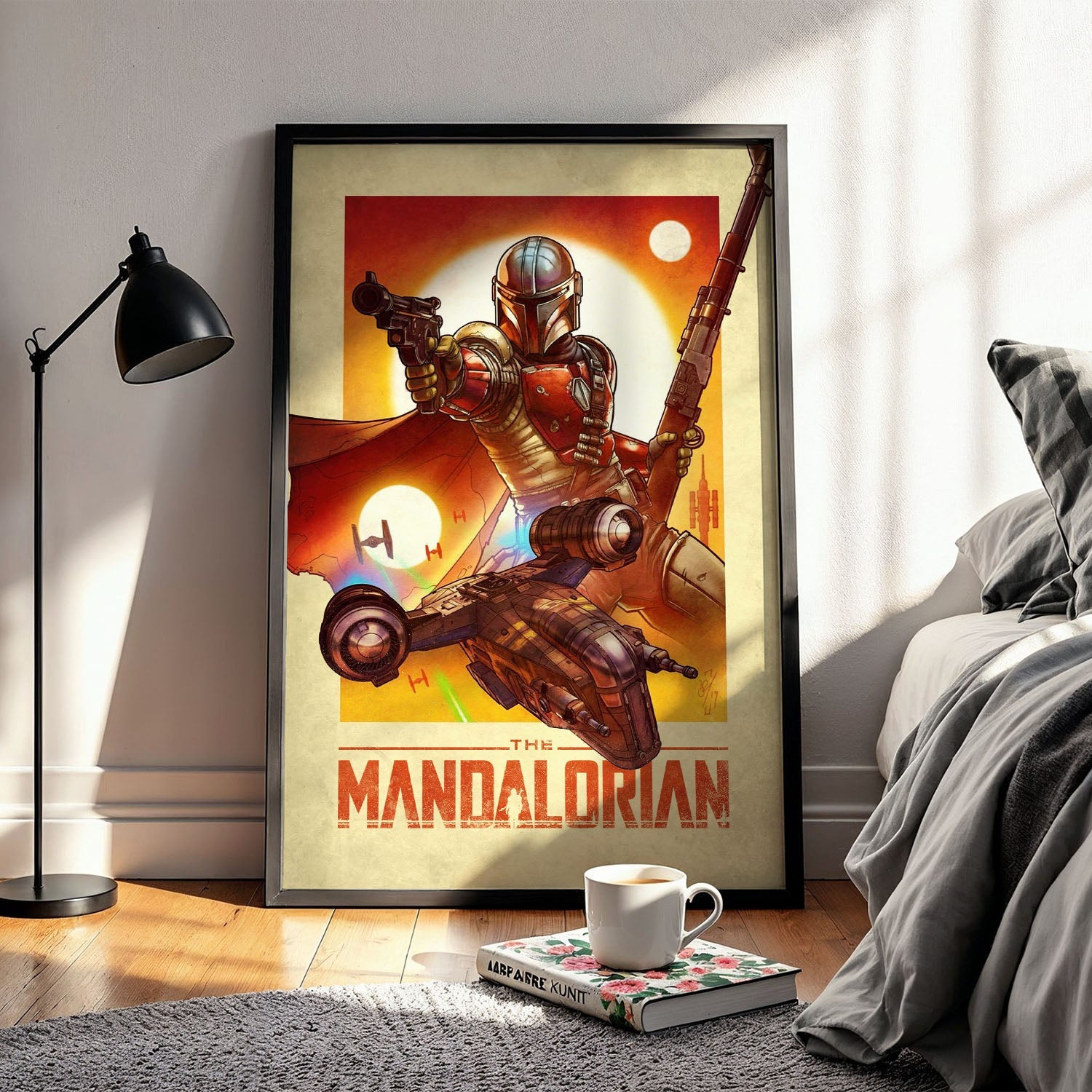 Flex Designs Poster The Mandalorian Cartoon 5 x 7" Home Goods - TV Show 2019 TV Show Poster