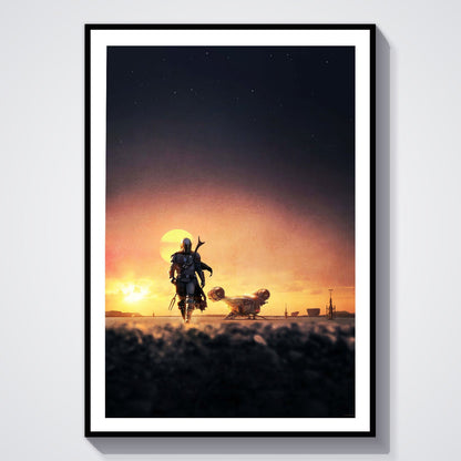 Flex Designs Poster The Mandalorian Key Art 8 x 10" Home Goods - TV Show 2019 TV Show Poster