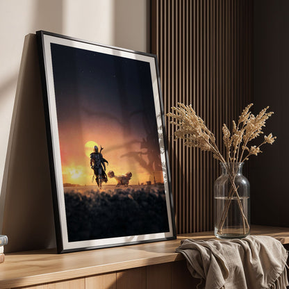 Flex Designs Poster The Mandalorian Key Art 8 x 10" Home Goods - TV Show 2019 TV Show Poster