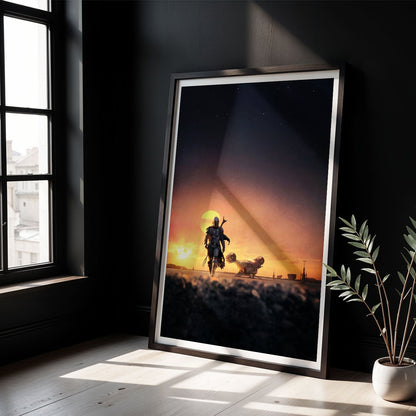 Flex Designs Poster The Mandalorian Key Art 8 x 10" Home Goods - TV Show 2019 TV Show Poster