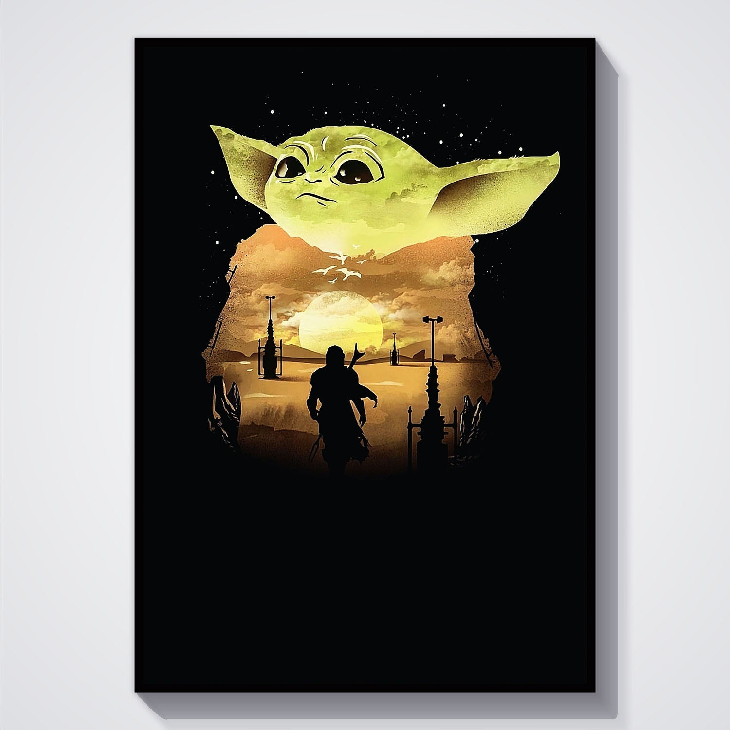 Flex Designs Poster The Mandalorian Key Visual 5 x 7" Home Goods - TV Show 2019 TV Show Poster