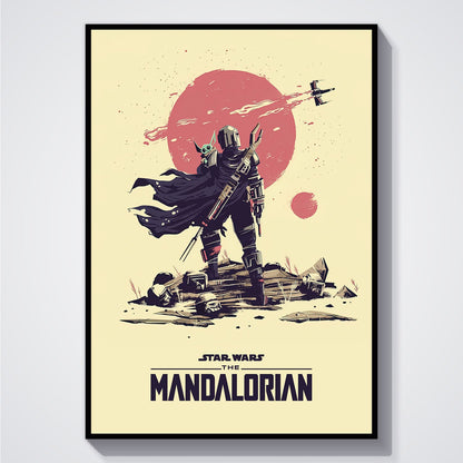 Flex Designs Poster The Mandalorian Sketch 5 x 7" Home Goods - TV Show 2019 TV Show Poster