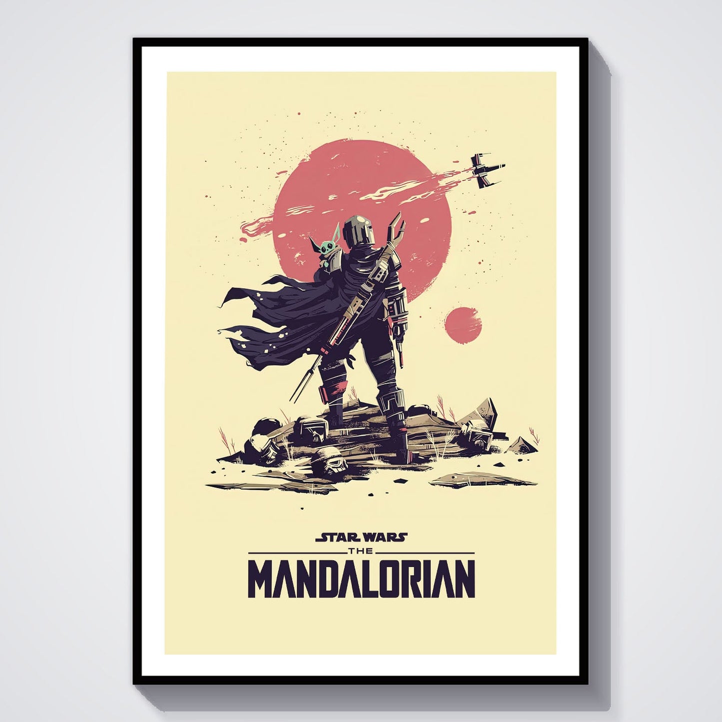 Flex Designs Poster The Mandalorian Sketch 8 x 10" Home Goods - TV Show 2019 TV Show Poster