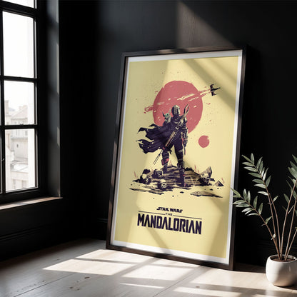 Flex Designs Poster The Mandalorian Sketch 8 x 10" Home Goods - TV Show 2019 TV Show Poster