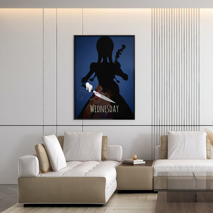 Flex Designs Poster Wednesday Cartoonified 5 x 7" Home Goods - TV Show 2022 TV Show Poster