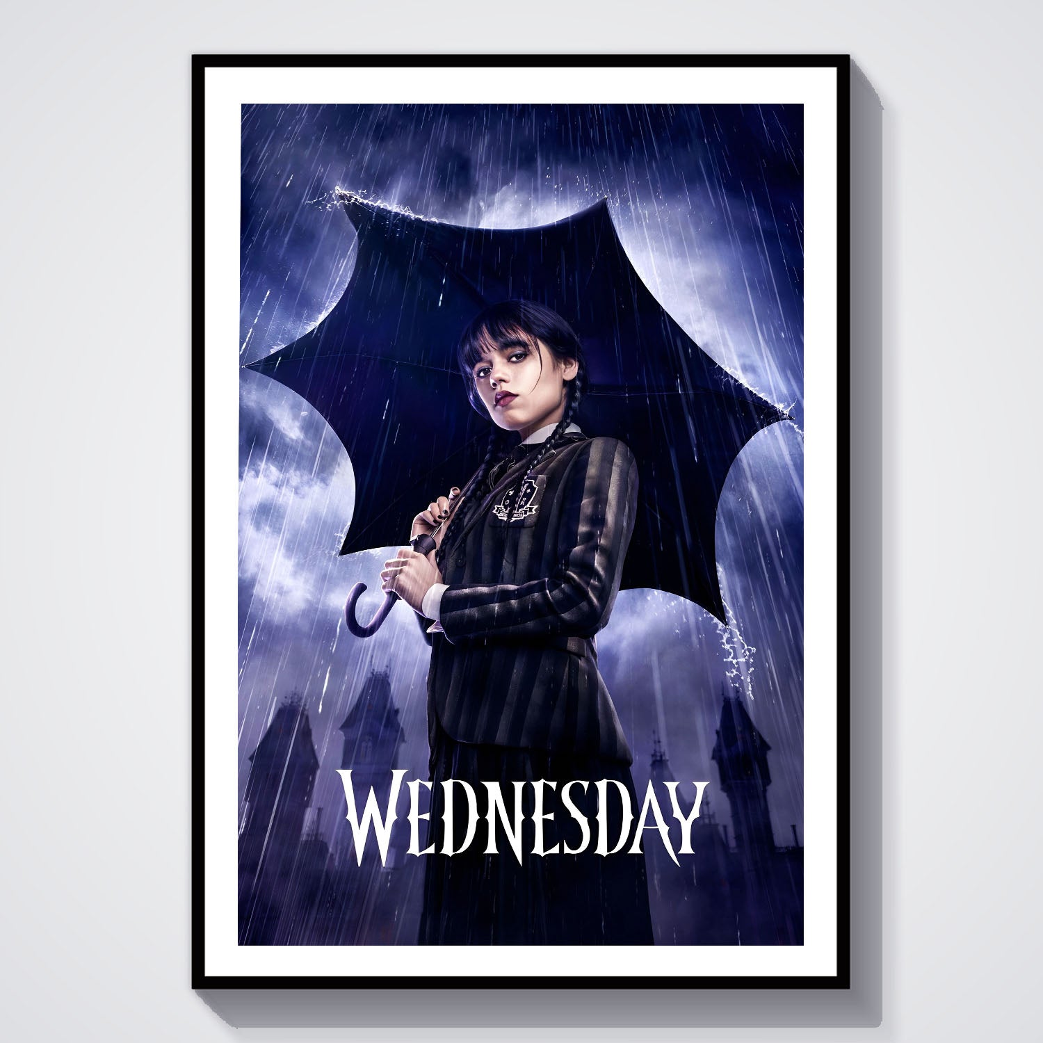 Flex Designs Poster Wednesday Purple Rain 8 x 10" Home Goods - TV Show 2022 TV Show Poster