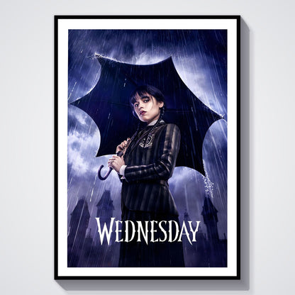 Flex Designs Poster Wednesday Purple Rain 8 x 10" Home Goods - TV Show 2022 TV Show Poster