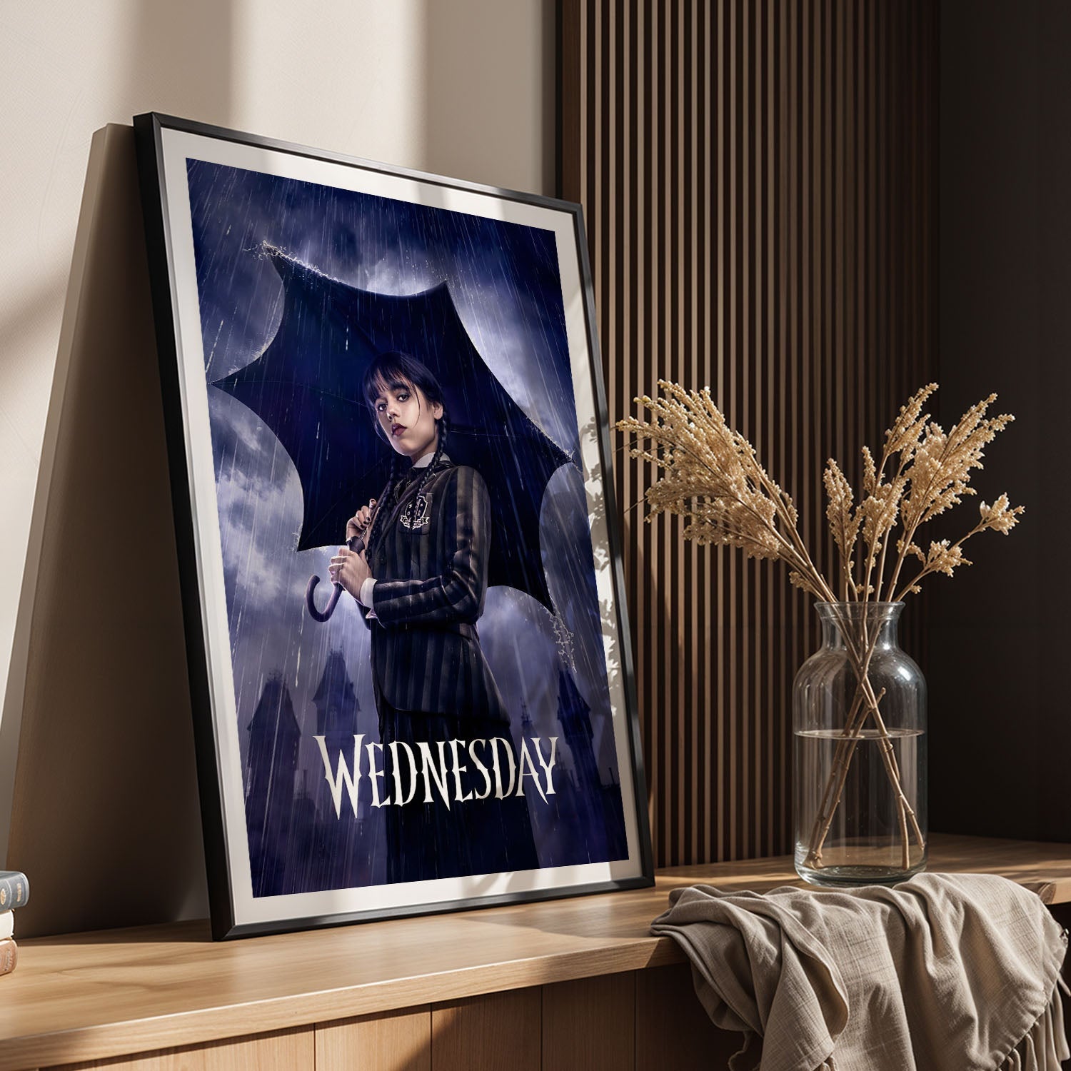 Flex Designs Poster Wednesday Purple Rain 8 x 10" Home Goods - TV Show 2022 TV Show Poster