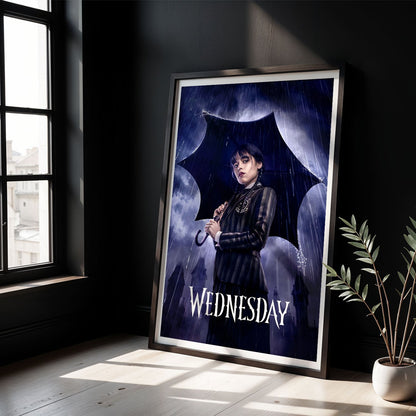 Flex Designs Poster Wednesday Purple Rain 8 x 10" Home Goods - TV Show 2022 TV Show Poster