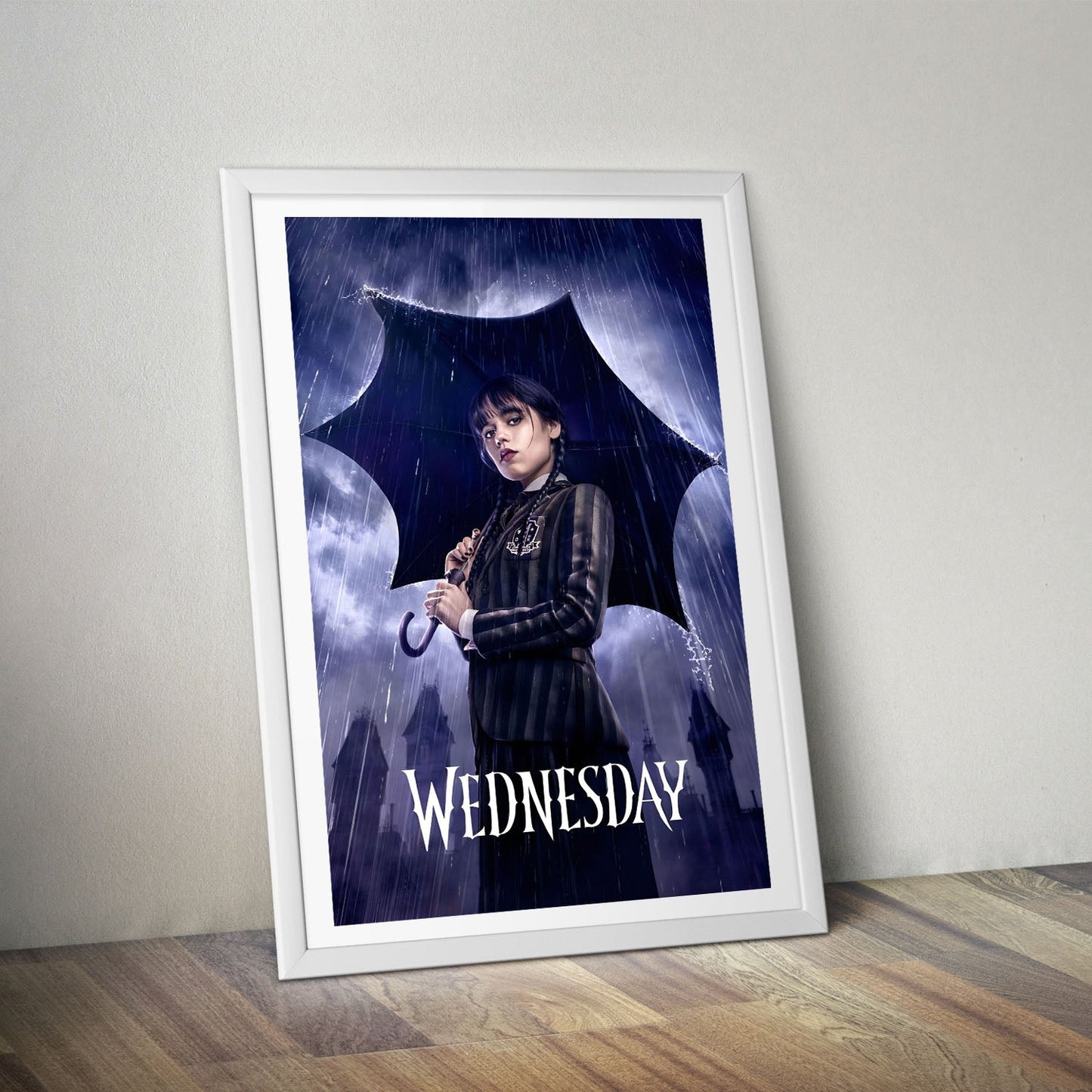 Flex Designs Poster Wednesday Purple Rain 8 x 10" Home Goods - TV Show 2022 TV Show Poster