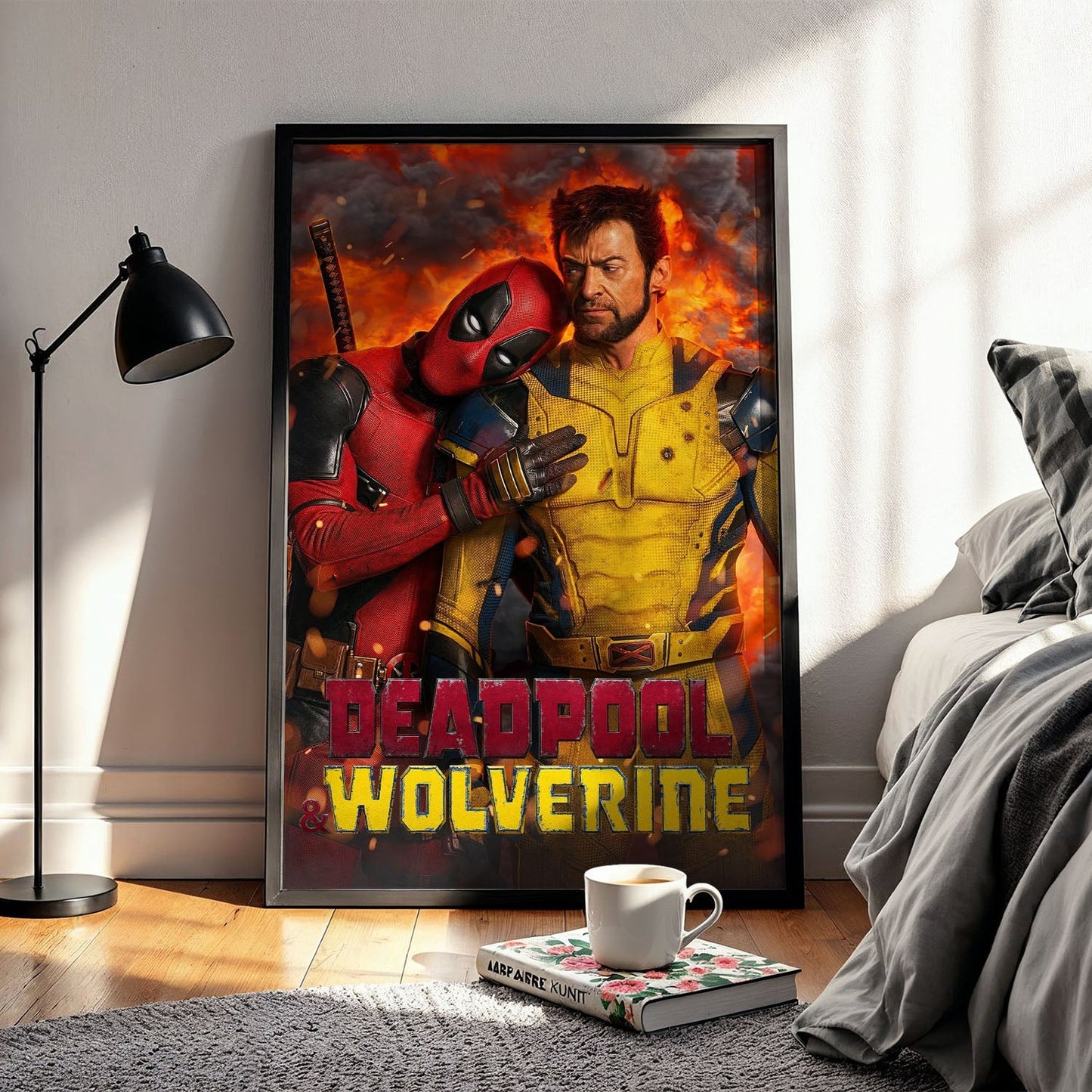 Flex Designs Poster Deadpool Wolverine Explosion 5 x 7" Home Goods - Movie 2023 Movie Poster