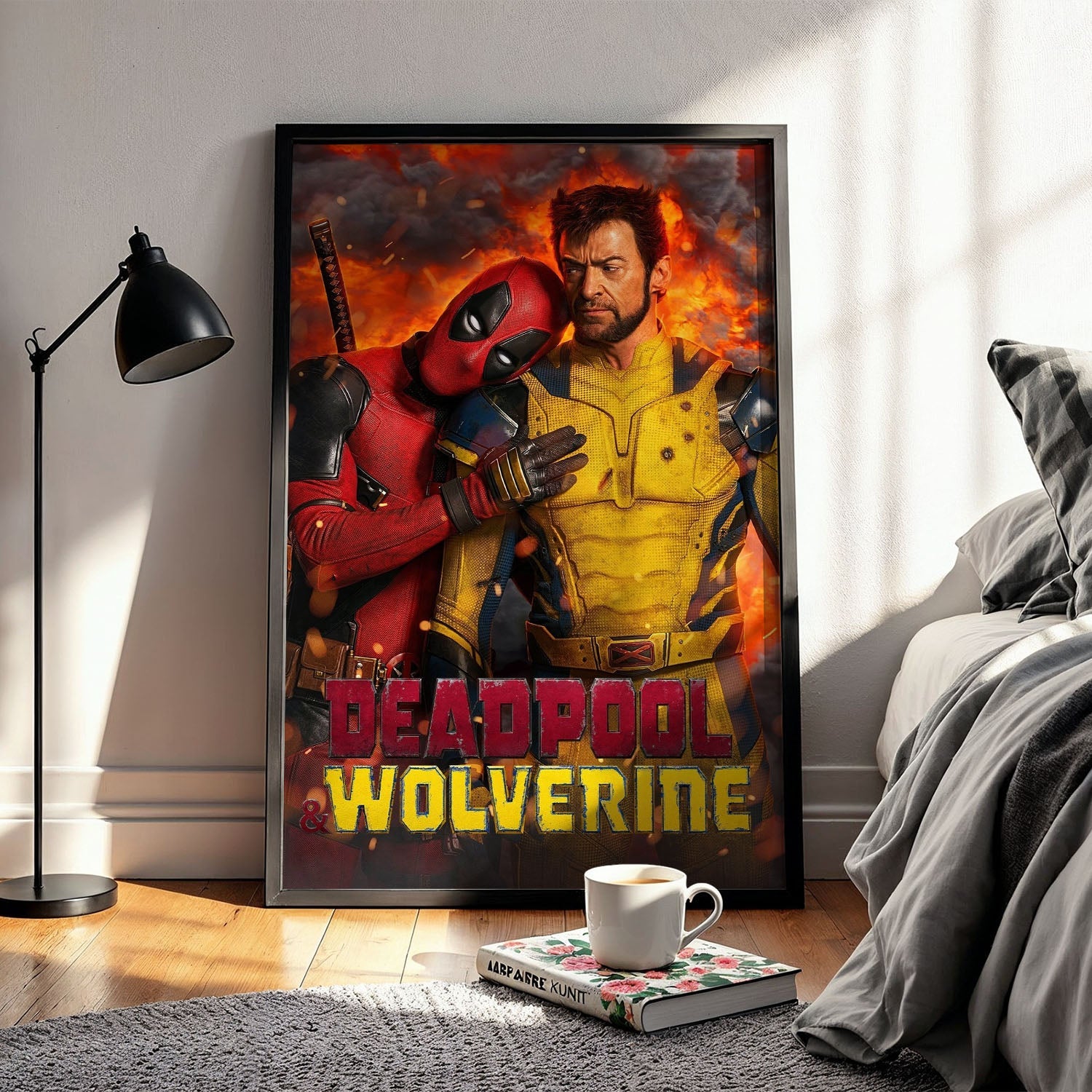 Flex Designs Poster Deadpool Wolverine Explosion 5 x 7" Home Goods - Movie 2023 Movie Poster