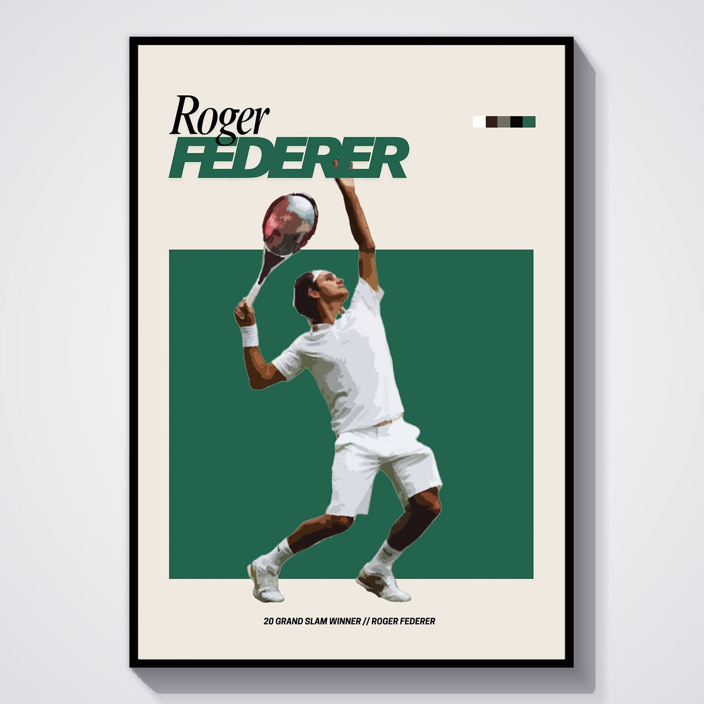 Flex Designs Poster Roger Federer FlexM 5 x 7" Home Goods - Sports  Poster