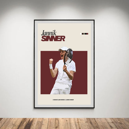 Flex Designs Poster Jannik Sinner FlexM 8 x 10" Home Goods - Sports  Poster