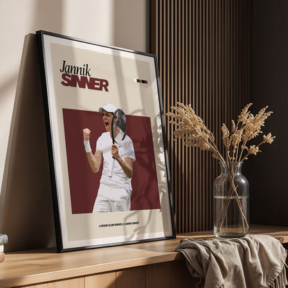 Flex Designs Poster Jannik Sinner FlexM 5 x 7" Home Goods - Sports  Poster