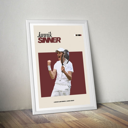 Flex Designs Poster Jannik Sinner FlexM 8 x 10" Home Goods - Sports  Poster