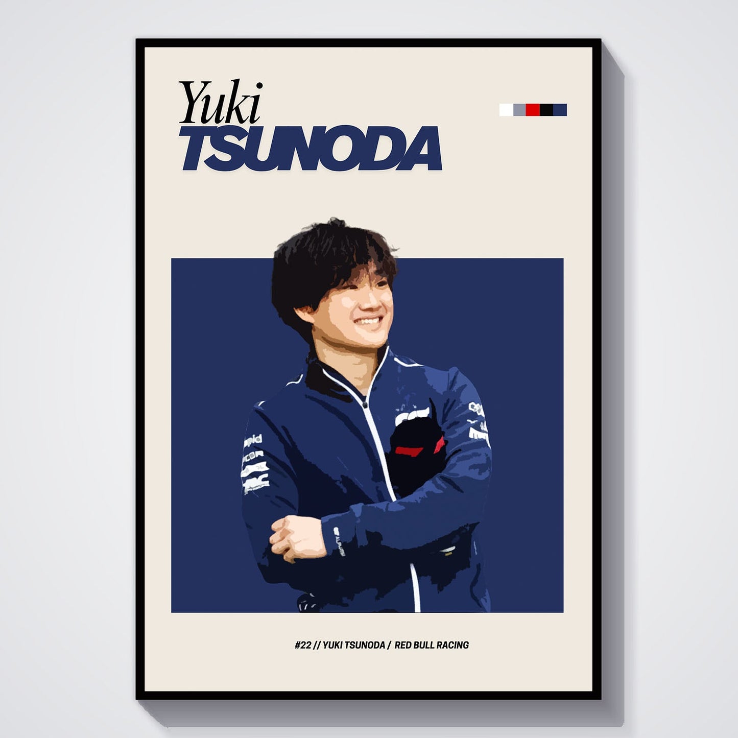 Flex Designs Poster Yuki Tsunoda Red Bull F1 FlexM 5 x 7" Home Goods - Sports  Poster