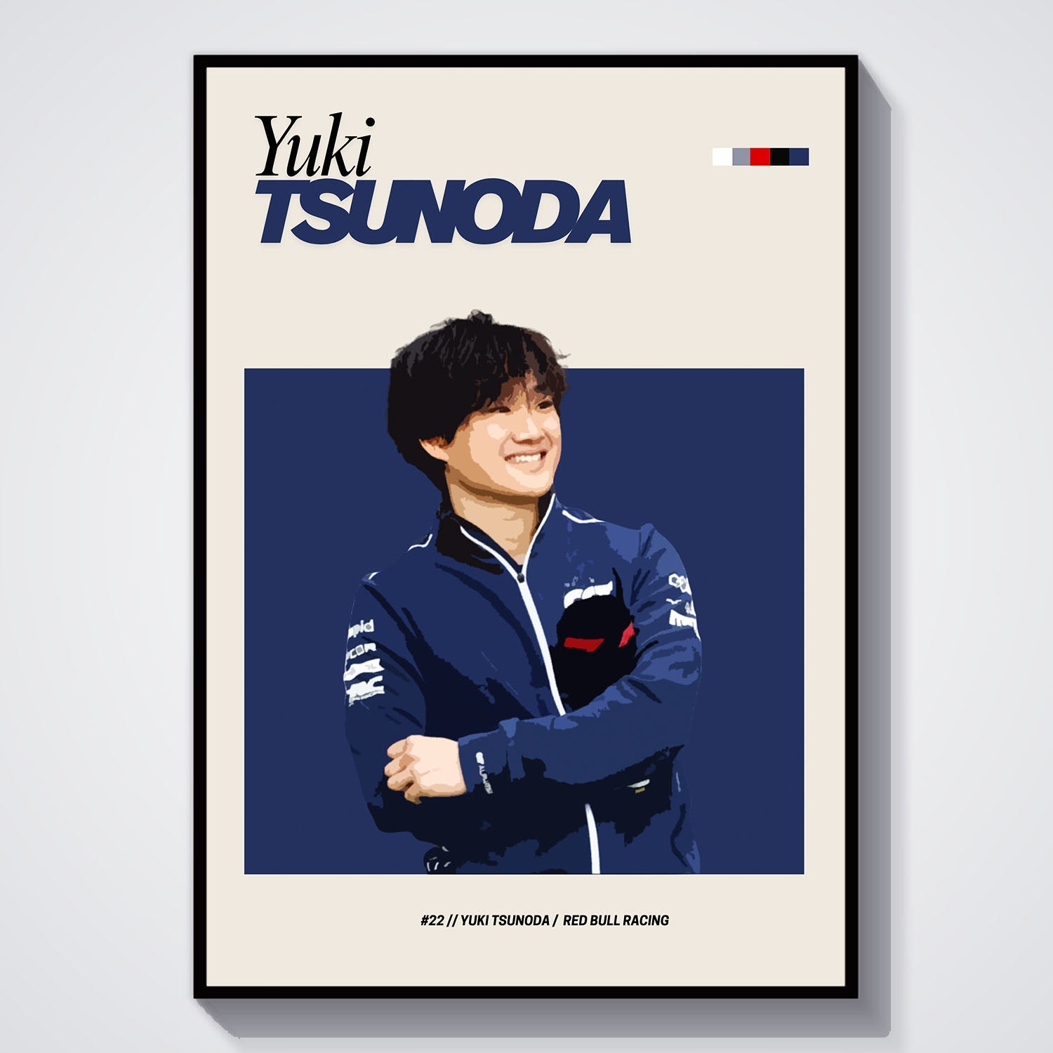 Flex Designs Poster Yuki Tsunoda Red Bull F1 FlexM 5 x 7" Home Goods - Sports  Poster