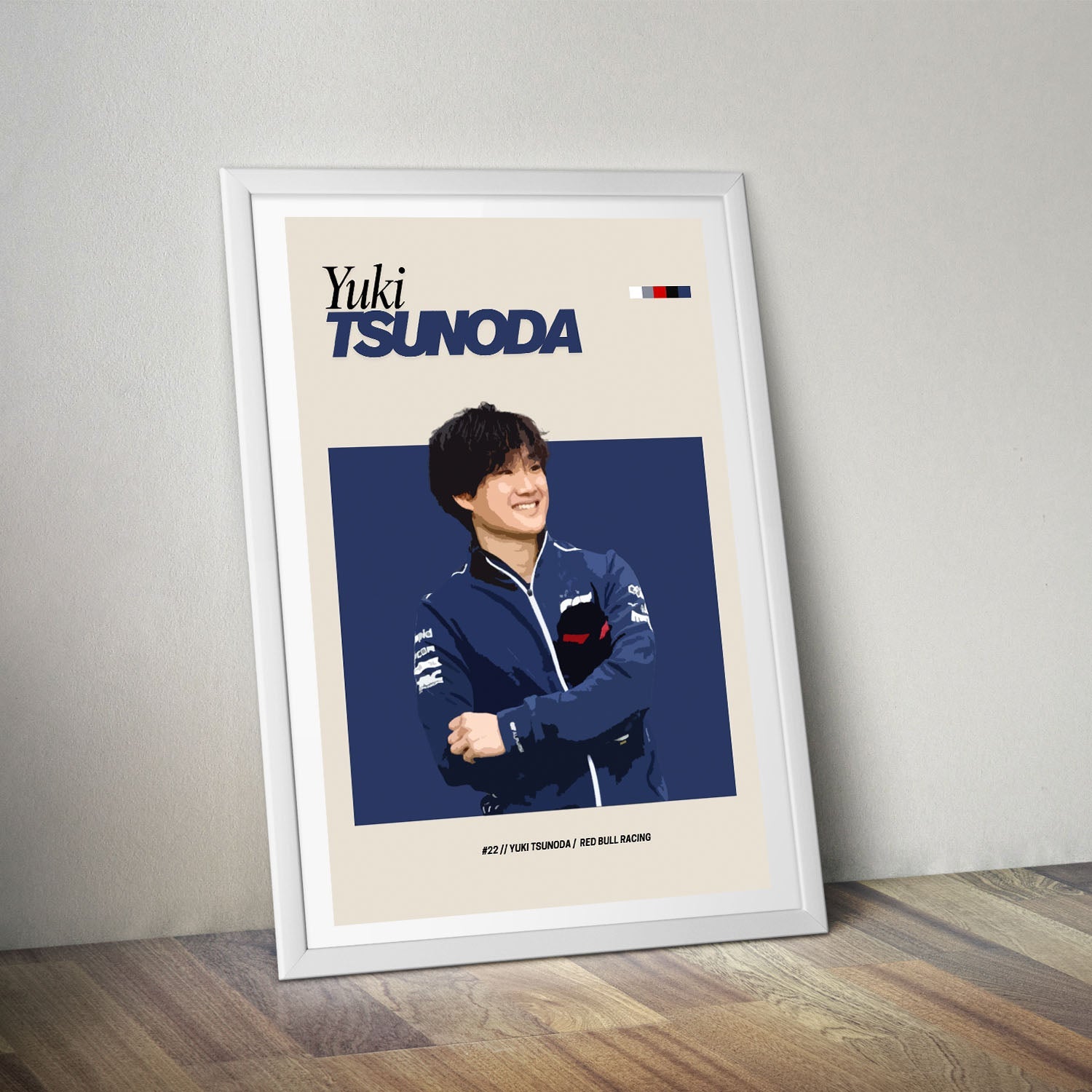 Flex Designs Poster Yuki Tsunoda Red Bull F1 FlexM 8 x 10" Home Goods - Sports  Poster