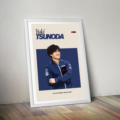 Flex Designs Poster Yuki Tsunoda Red Bull F1 FlexM 8 x 10" Home Goods - Sports  Poster