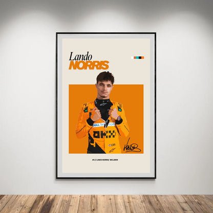 Flex Designs Poster Lando Norris McLaren F1 FlexM 8 x 10" Home Goods - Sports  Poster