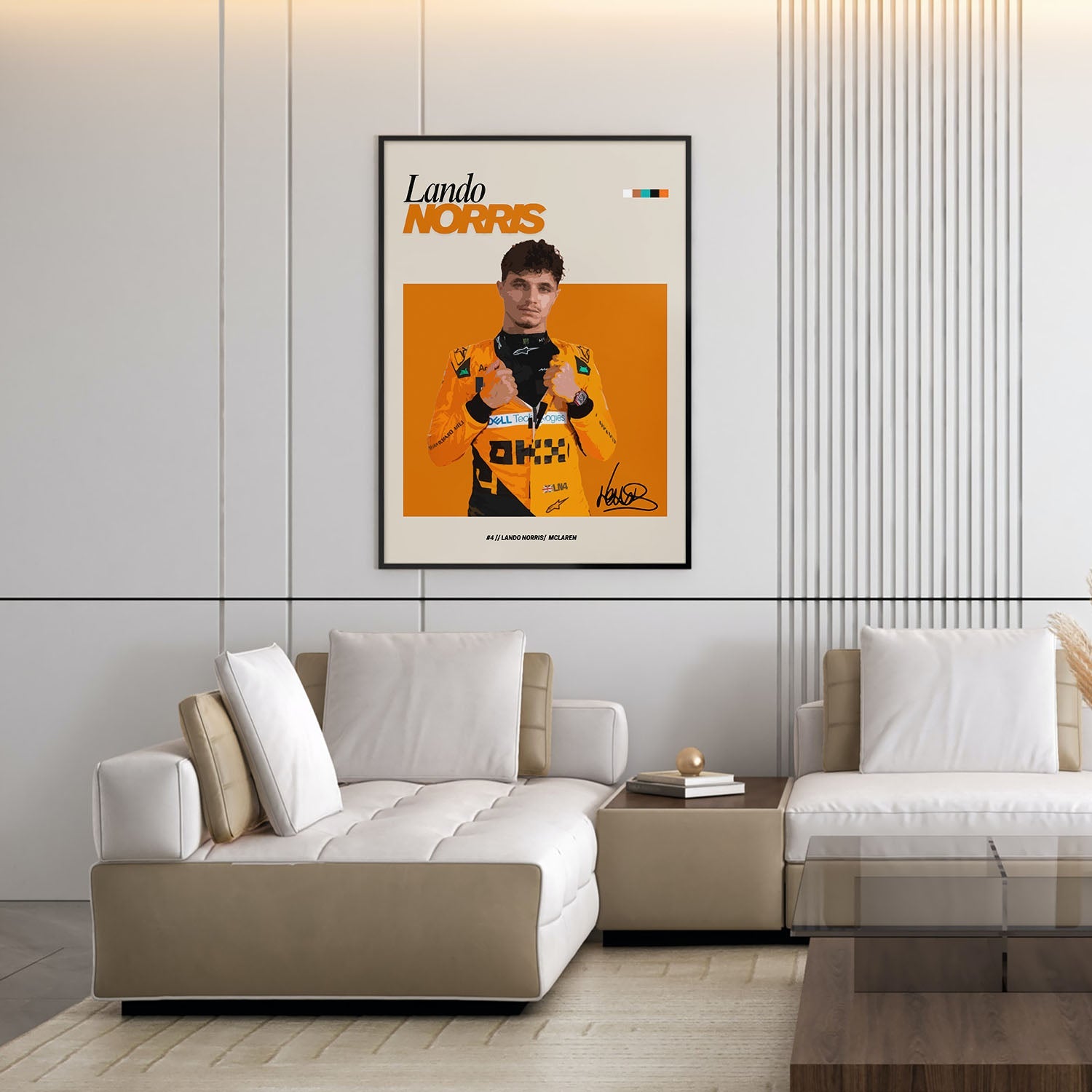 Flex Designs Poster Lando Norris McLaren F1 FlexM 5 x 7" Home Goods - Sports  Poster