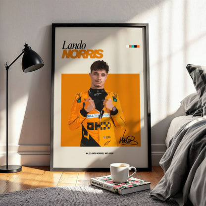 Flex Designs Poster Lando Norris McLaren F1 FlexM 5 x 7" Home Goods - Sports  Poster