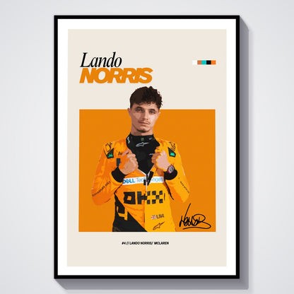 Flex Designs Poster Lando Norris McLaren F1 FlexM 8 x 10" Home Goods - Sports  Poster